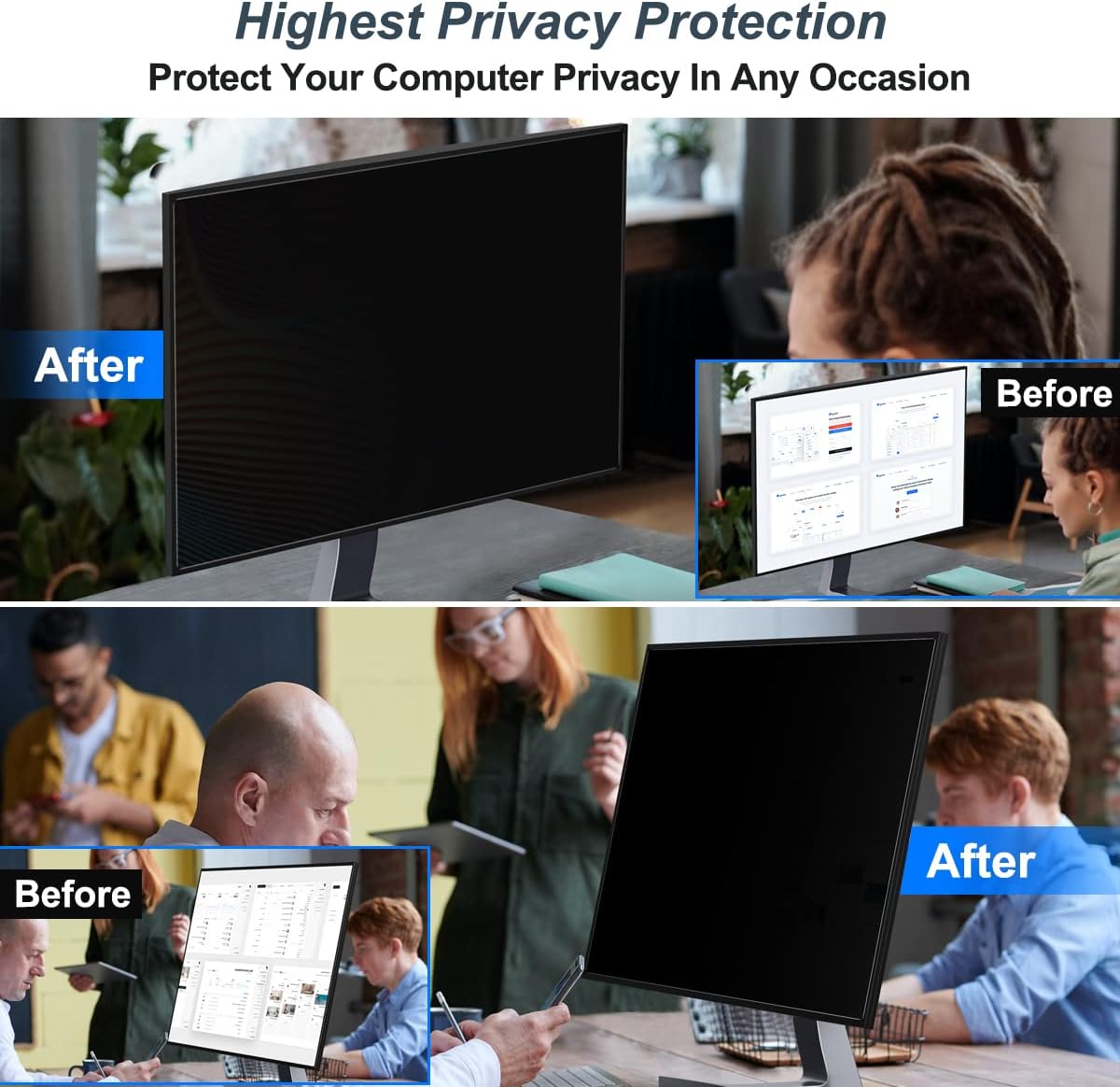 2 Pack 24 Inch Computer Privac - огляд і ціна Privacy Filter 2Pack