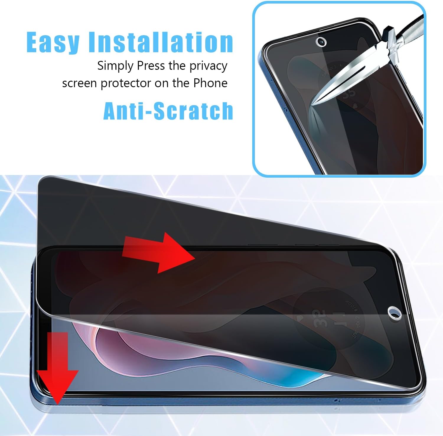 2 PACK Privacy Filter Tempered - огляд і ціна Privacy Filter 2Pack